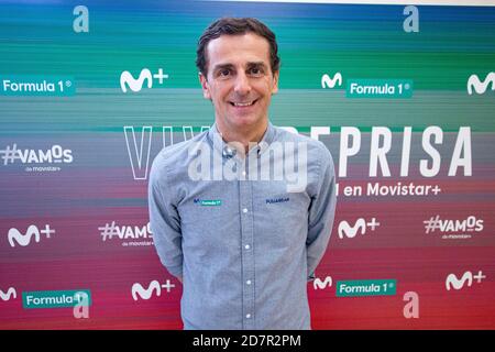 Pedro Martinez De La Rosa presents Formula1 Movistar 2020 at Edificio Movistar in Madrid, Spain.(Oscar Gil / Alfa Images) Stock Photo