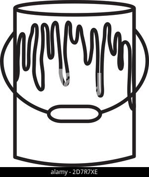 paint can icon over white background, vector illustration Stock Vector ...