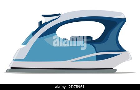 Electric iron for ironing. Household appliances icon. Vector illustration. Stock Vector