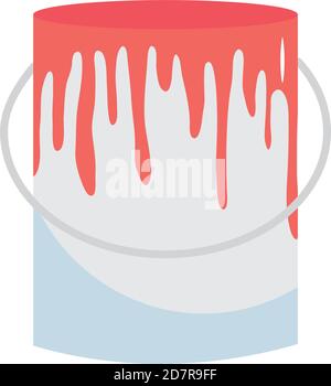 paint can icon over white background, vector illustration Stock Vector ...