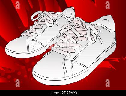 Sneakers Draw: Over 25,683 Royalty-Free Licensable Stock Illustrations &  Drawings | Shutterstock