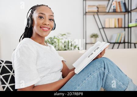 Black woman studying at home Stock Photo