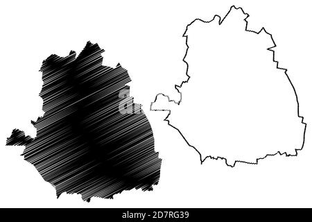 Tamale City (Republic of Ghana, Northern Region) map vector illustration, scribble sketch City of Tamale map Stock Vector