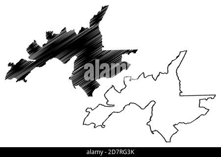 Kisumu City (Republic of Kenya, Kisumu County) map vector illustration, scribble sketch City of Port Florence map Stock Vector