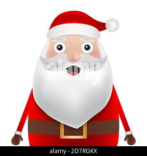 Christmas Santa claus stands on a white background. Vector illustration for a festive design Stock Vector