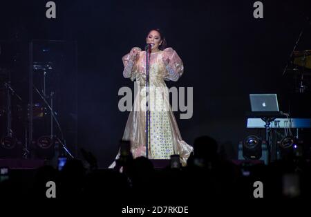 Isabel Pantoja concert at WiZink Center in Madrid, Spain. March 06, 2020. (Oscar Gil / Al fa Images). Stock Photo