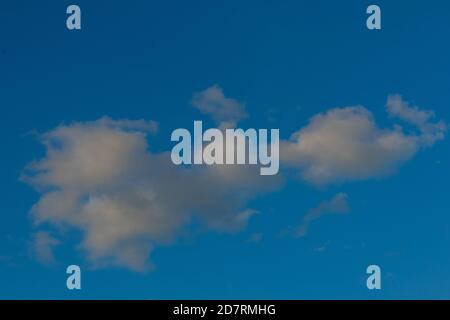 An abstract image of clouds in the blue sky forming a pleasant pattern Stock Photo
