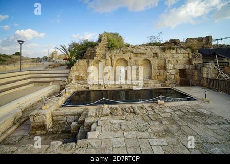 Israel, Caesarea General view of the site Stock Photo