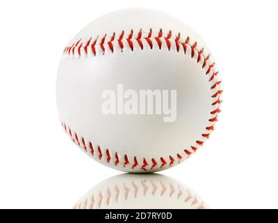 Isolated Baseball on white Background Stock Photo