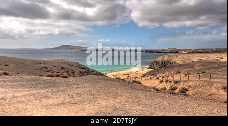 Playa del Papagayo, Lanzarote, HDR Image Stock Photo