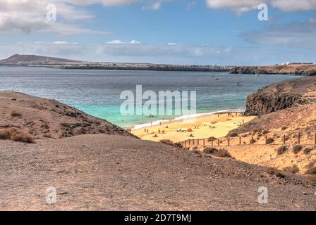 Playa del Papagayo, Lanzarote, HDR Image Stock Photo