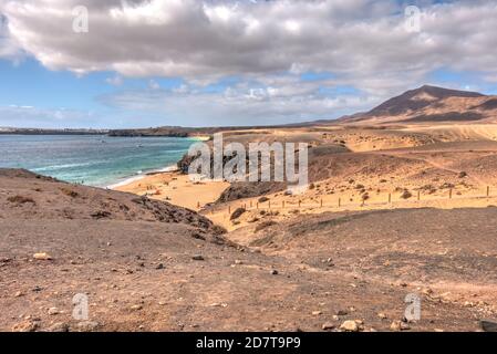 Playa del Papagayo, Lanzarote, HDR Image Stock Photo