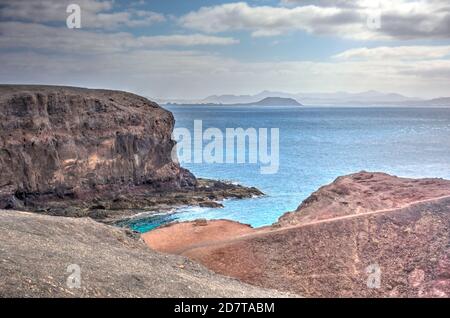 Playa del Papagayo, Lanzarote, HDR Image Stock Photo