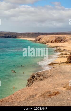 Playa del Papagayo, Lanzarote, HDR Image Stock Photo