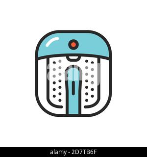 Pedicure electric instrument color line icon. Isolated vector element. Stock Vector