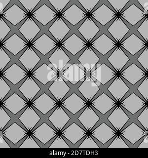 Vector seamless pattern texture background with geometric shapes in grey and black colors. Stock Vector