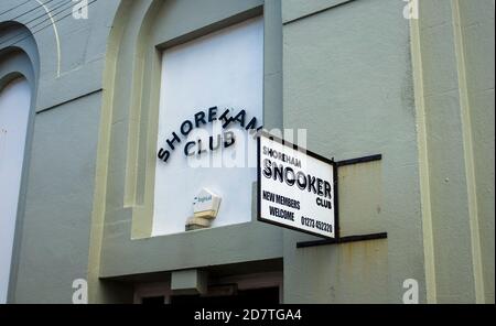 Shoreham Snooker Club exterior , West Sussex UK  P Stock Photo