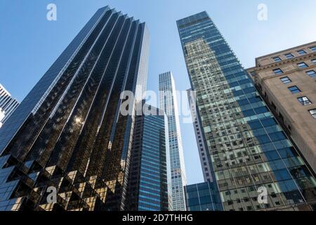 Architecture on Fifth Avenue featuring Trump Tower, NYC, USA Stock Photo