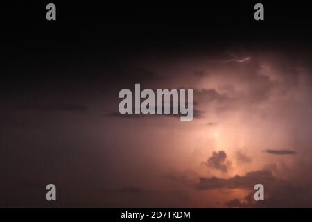 Time lapse of clouds over the horizon. Stock Photo