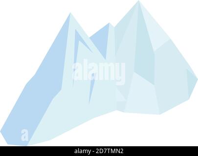 Melting glaciers icon. Isometric illustration of melting glaciers vector icon for web Stock Vector