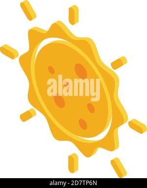 Warming sky sun icon. Isometric of warming sky sun vector icon for web design isolated on white background Stock Vector