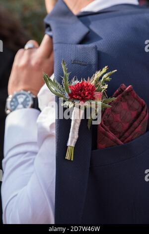 Formal mens groom's suit Stock Photo