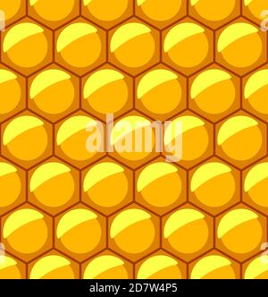 Seamless pattern of honeycomb cells Stock Vector