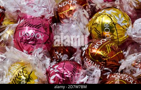 Assortment of Lindt Lindor Truffles Stock Photo