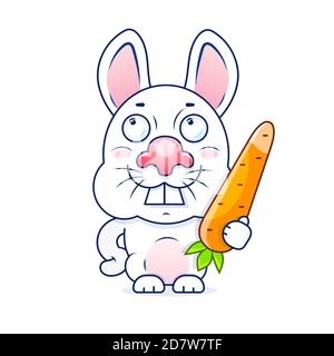 Cute Bunny vector illustration. print design rabbit, children print Stock Vector