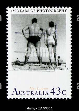 MOSCOW, RUSSIA - MARCH 28, 2018: A stamp printed in Australia shows Max Dupain, Photography serie, circa 1991 Stock Photo