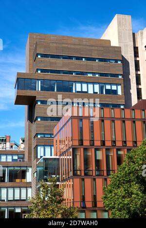 Two of the new buildings on the Barnard University campus. The Milstein Center and the Diana Center Stock Photo