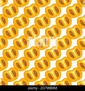 Illustration on theme big colored seamless persimmon, fruit pattern for seal. Fruit pattern consisting of beautiful seamless repeat persimmon. Simple Stock Vector