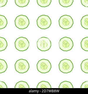Illustration on theme of bright pattern green cucumber, vegetable plant for seal. Vegetable pattern consisting of beautiful cucumber, many plant. Simp Stock Vector