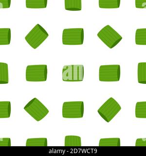 Illustration on theme of bright pattern green onion, vegetable root for seal. Vegetable pattern consisting of beautiful green onion, many root. Simple Stock Vector