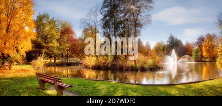 DE - BAVARIA: Kurpark at Bad Wörishofen in the Allgäu Stock Photo