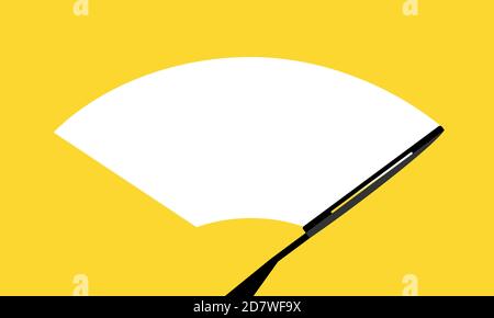 Car windscreen wipe glass, wiper cleans the windshield banner. Vector on isolated background. EPS 10 Stock Vector