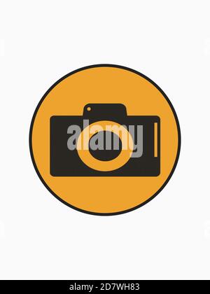 Yellow Compact Camera. 3D illustration Stock Photo - Alamy