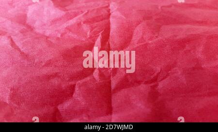Crumpled red paper. Creative vintage background Stock Photo