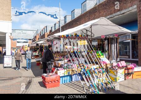 Street Market, Red Street, Carmarthen (Caerfyrddin), Carmarthenshire, Wales, United Kingdom Stock Photo