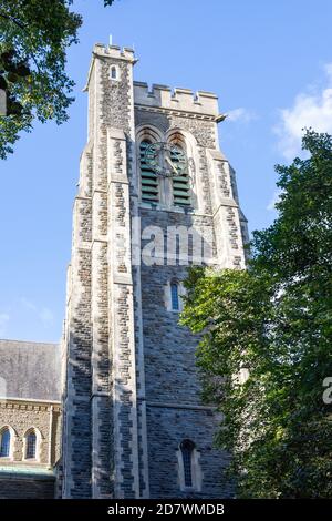 St Mary's Church tower, St Mary's Square, Swansea (Abertawe), City and County of Swansea, Wales, United Kingdom Stock Photo