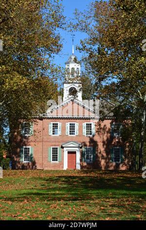 The historic colonial era Chowan County Courthouse in Edenton, North Carolina was built in 1767. Stock Photo