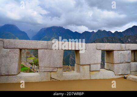 Machu Picchu interior detail Stock Photo