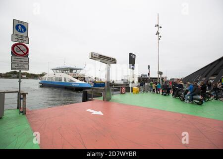 AMSTERDAM NETHERLANDS, SEPTEMBER 17, 2017: Ferry cruise boat in Amsterdam Stock Photo