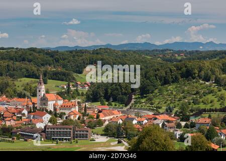 Panorama of Marija Bistrica sanctuary, Zagorje, Croatia Stock Photo