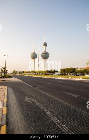 KUWAIT; - August 03; 2017: Kuwait Towers Stock Photo