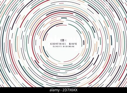 Abstract round line pattern design artwork of cover pattern design artwork background. Use for ad, poster, template design, print. illustration vector Stock Vector