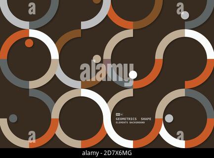 Abstract colorful design of classic circle line pattern artwork background. Use for ad, poster, template design, print. illustration vector eps10 Stock Vector