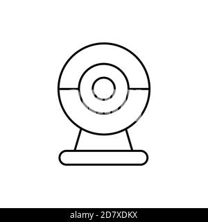 webcam technology single isolated icon with line or outline style Stock Vector