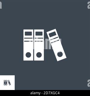 Office Folders related vector glyph icon. Stock Vector