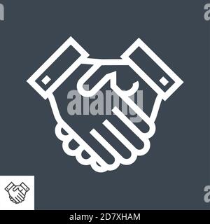 Handshake Related Vector Line Icon. Stock Vector